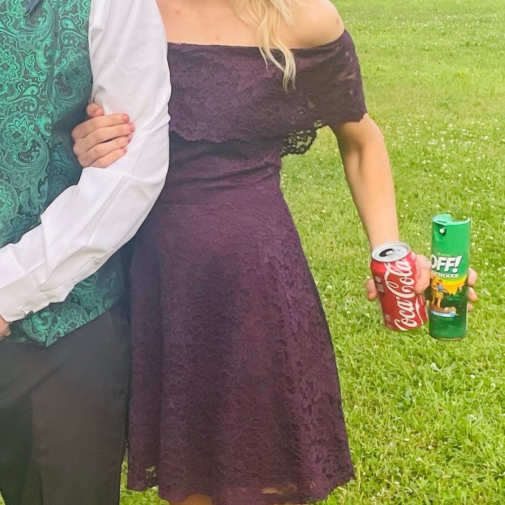 Plum bridesmaids dress
